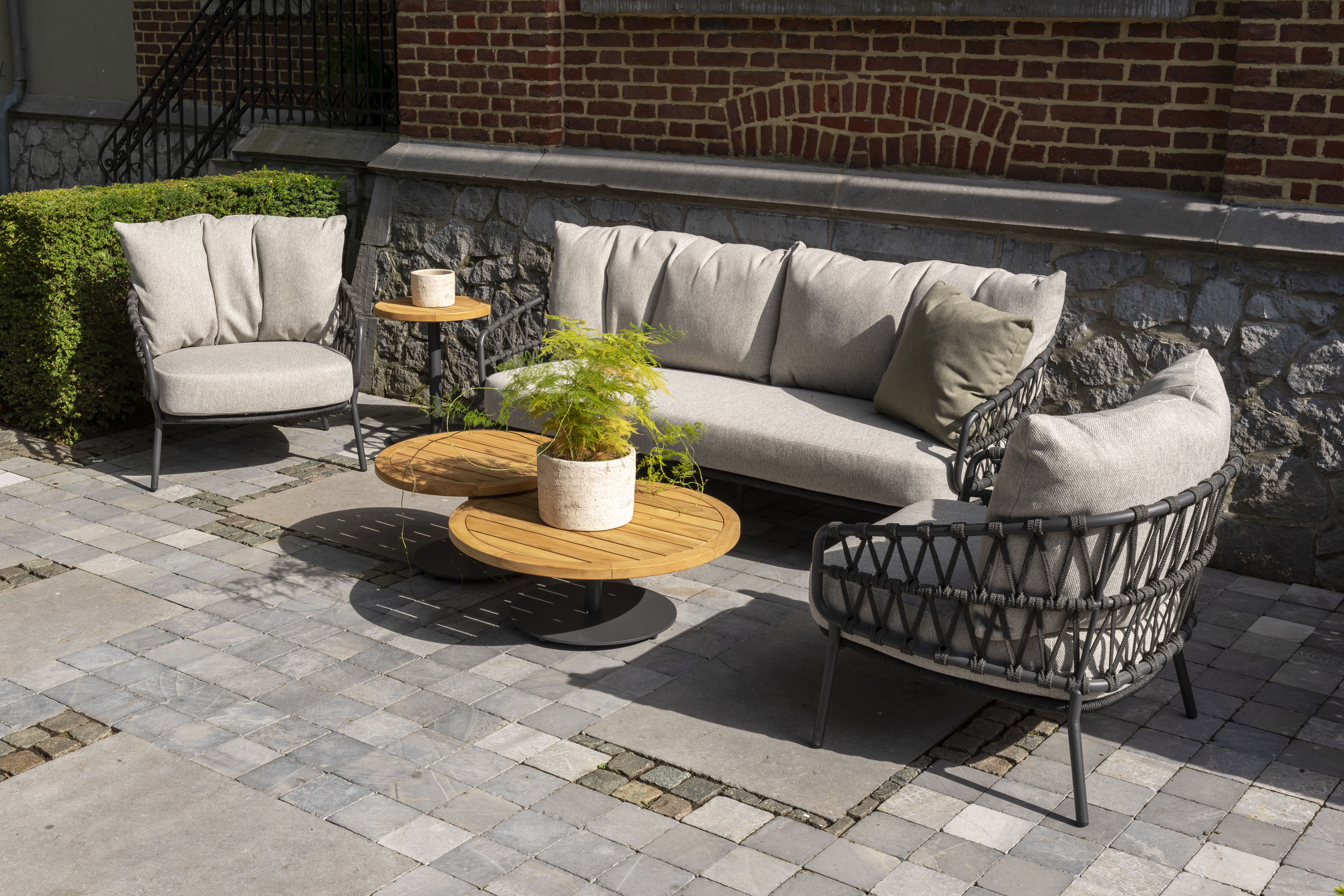 4 Seasons Calpi Sofa Set W/cushions - Anthracite